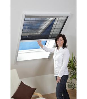 Hecht Insektenschutz Dachfenster, ca. B110/H160 cm, Dunkelbraun - Aluminium / Textilien