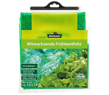 Dehner Mitwachsende Frühbeetfolie, ca. L720/B140 cm, Hellgrün - Kunststoff