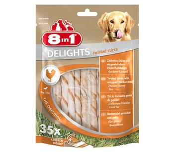 8in1 Hundesnack Delights Twisted Sticks