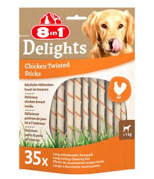 8in1 Hundesnack Delights Twisted Sticks, 190 g