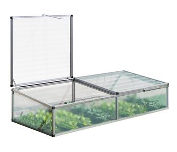 KGT Frühbeet 210, ca. B205/H46/T91 cm, Silber / Transparent - Aluminium Polycarbonat