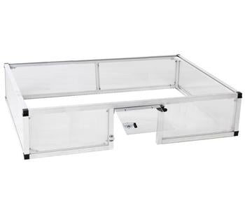 KGT Schildkröten-Unterbau für Frühbeet 210, ca. B205/H26/T91 cm, Silber / Transparent - Polycarbonat Aluminium