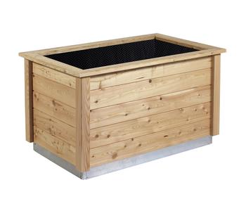 KGT Holz-Hochbeet Woody Light, ca. B127/H74/T80 cm, Hellbraun - Lärchenholz