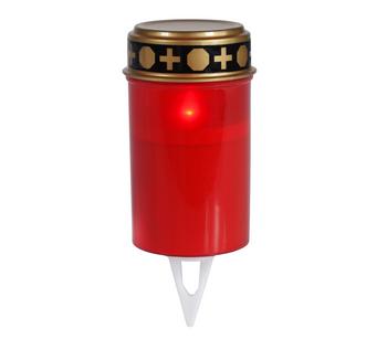 Schlaraffenland LED-Grablampe Spina, mit Dorn, Rot
