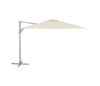 Dehner Ampelschirm Zypern, quadratisch, ca. B300/T300 cm, Creme - Aluminium, Polyester