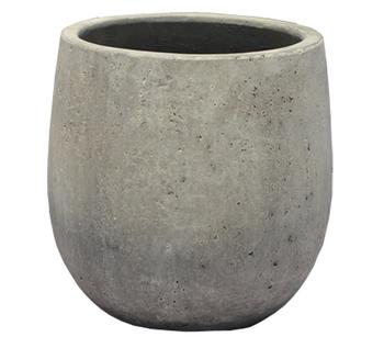 Dehner Kunststein-Topf Balloon Stone, bauchig, grau