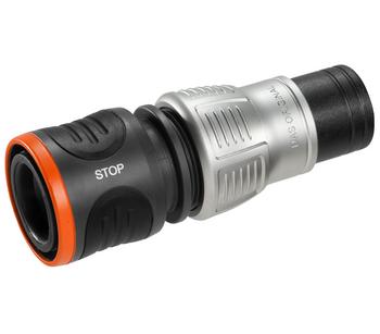 GARDENA Premium Wasserstop 1/2"-5/8", Orange / Schwarz Silber - Metall Kunststoff