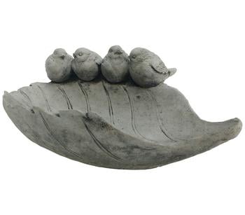 Denscho Beton-Vogeltränke Blatt, 31 x 11 x 13 cm