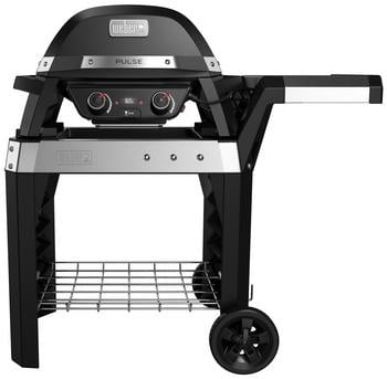 Weber Elektrogrill Pulse 2000 Black, Schwarz - Aluminium, Gusseisen