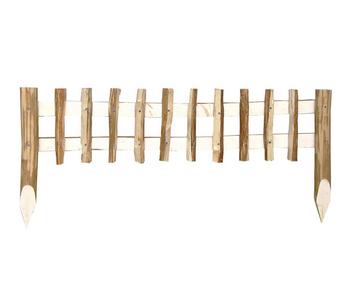 Holzwerke Kübler Holz-Naturbeetzaun, natur, 100 x 25-45 cm