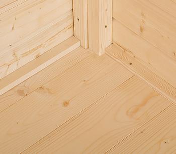 Weka Massivholzboden, für Gartenhaus 209 Gr. 1, Natur - Holz