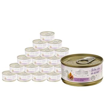 Dehner Premium Lovely Nassfutter für Katzen Schön, dass du da bist!, 24 x 70 g