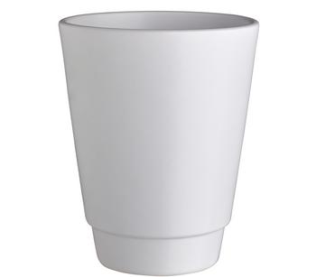 Dehner Keramik-Übertopf Blumentopf Bela, konisch, weiß, ca. Ø14 cm - Keramik