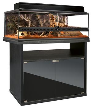 Exo Terra Terrarium Kombination, 90 x 45 cm, Schwarz - Glas / Holz