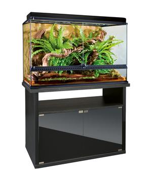 Exo Terra Terrarium Kombination, 90 x 45 cm, Schwarz - Glas / Holz