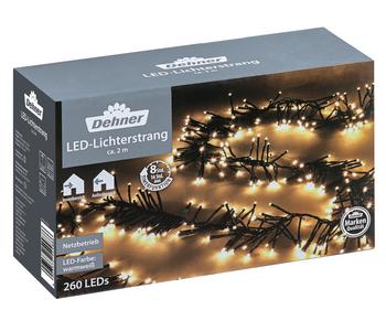 Dehner LED-Lichterstrang, 260 LEDs, warmweiß, ca. L200 cm