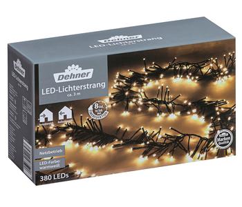 Dehner LED-Lichterstrang, 380 LEDs, warmweiß, ca. L3 m