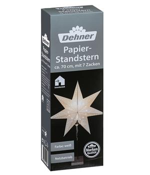 Dehner Papier-Standstern, beleuchtbar, ca. Ø45/H70 cm