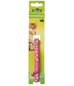 Dehner Lieblinge Katzenhalsband Star, Pink - Gummi