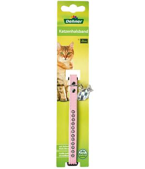 Dehner Lieblinge Katzenhalsband Deluxe, Rosa - Kunstleder