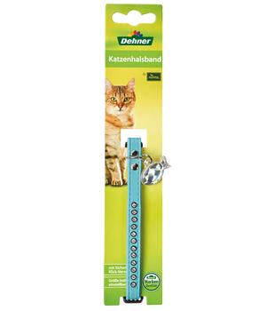 Dehner Lieblinge Katzenhalsband Deluxe, Türkis - Kunstleder