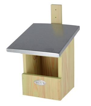 Esschert Design Nistkasten Rotschwänzchen, Hellgrün - Kiefernholz / Zink
