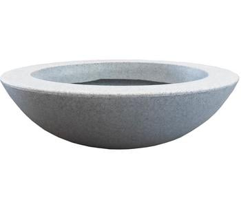 Roto Kunststoff-Pflanzschale Ballett, rund, hellgrau, ca. Ø60/H18 cm