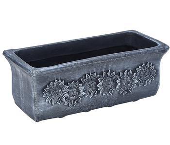 Roto Kunststoff-Pflanzkasten Planika, rechteckig, dunkelgrau, ca. B49,5/H18,5/T20,5 cm - Polyethylen