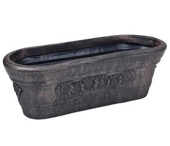 Roto Kunststoff-Pflanzkasten Planika, oval, bronze, ca. B75/H25,5/T28 cm - Polyethylen