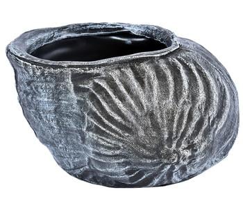 Roto Kunststoff-Pflanztopf Muschel, grau, ca. B40/H25,5/T30 cm - Polyethylen