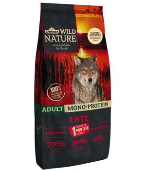 Dehner Wild Nature Trockenfutter für Hunde Mono-Protein Kleine Krokette Adult, Ente