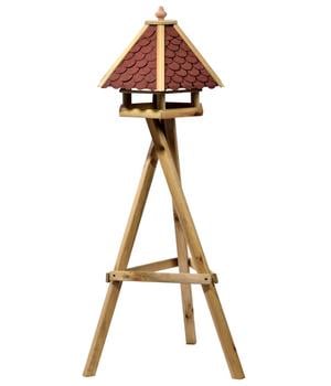 Dehner Natura Premium Futterhaus Alpbach, inkl. Ständer Ellmau, ca. B68/H148/T62 cm