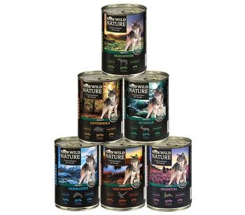 Dehner Wild Nature Nassfutter für Hunde Probier-Set, 6 x 400 g