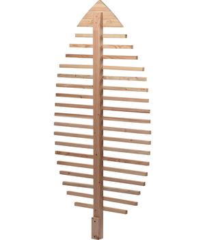 dobar Rankhilfe in Blattform, ca. B84/H160 /T6,5 cm, Hellbraun - Lärchenholz