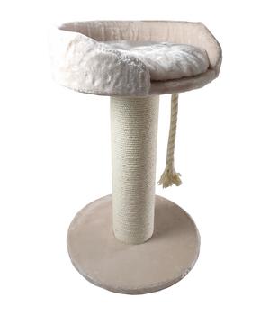 Dehner Lieblinge Kratzbaum Aurelio, ca. B65/H100/T65 cm, Creme - Sisal / Plüsch Holz