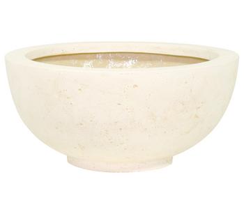 fleur ami Polystone-Pflanzschale Ego Plus, rund, Creme - Polystone