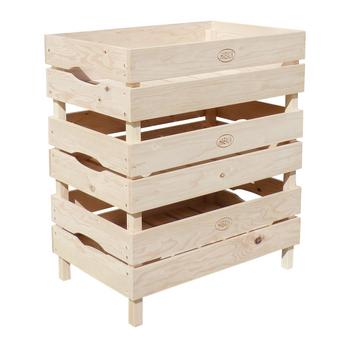 Habau Obst- und Gemüsekiste, Hellbraun - Tannenholz