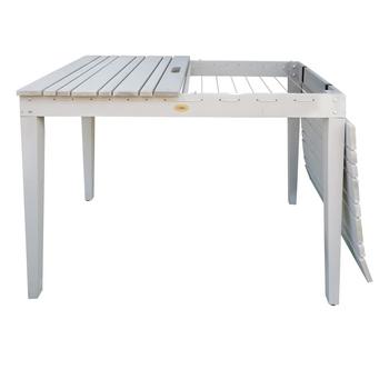 Habau Balkontisch mit Wäscheleine, ca. B106/H75/T60 cm, Hellgrau - Tannenholz