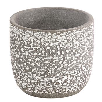 Dehner Keramik-Übertopf Blumentopf Milan, rund, taupe - Keramik