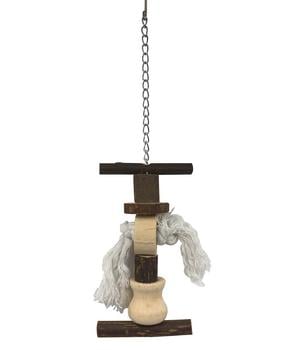 Dehner Lieblinge Vogel-Holzspielzeug Pelly, ca. B9,5/H33/T4 cm - Holz / Baumwolle
