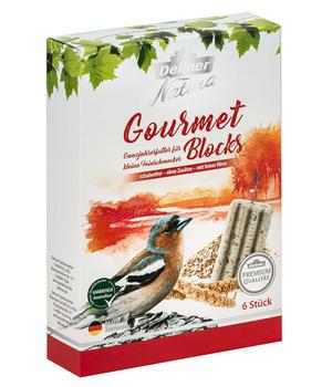 Dehner Natura Premium Wildvogelfutter Gourmet Blocks mit Hirse, 6 Stk á ca. 90 g