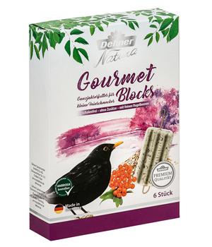 3 x Dehner Natura Premium Wildvogelfutter Gourmet Blocks mit Vogelbeeren, 6 Stk á ca. 90 g