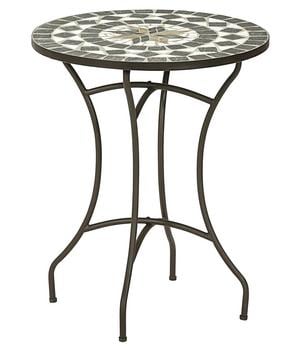 Dehner Mosaiktisch Diana, Braun / Grau Weiß - Stein Metall