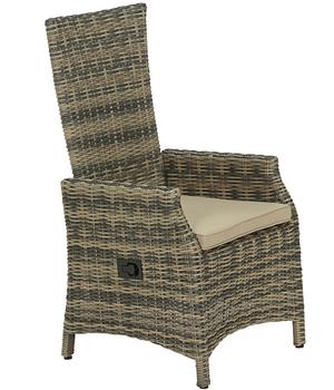 Dehner Geflechtsessel Siena, braun meliert, Hellbraun - Aluminium / Polyrattan
