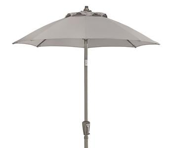 Dehner Sonnenschirm Vido, rund, ca. Ø150 cm, Taupe - Aluminium / Polyester