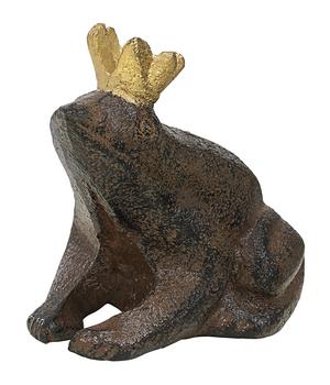 Dehner Gusseisen-Froschkönig, ca. B6,5/H6,5/T5,5 cm, braun-gold