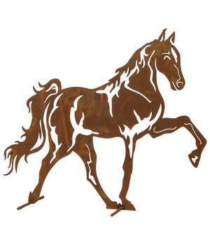 Metall-Mustang, 70 x 60 cm, rost