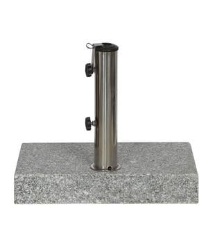 Siena Garden Granit-Schirmständer, 25 kg, Hellgrau / Grau Schwarz - Granit Edelstahl