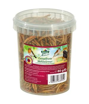 3 x Dehner Natura Premium Wildvogelsnack Getrocknete Mehlwürmer - Mindestbestellmenge: 3 Stk.