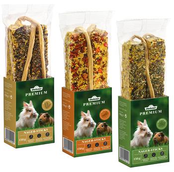 Dehner Premium Nager-Sticks Mix, 3 x 150 g